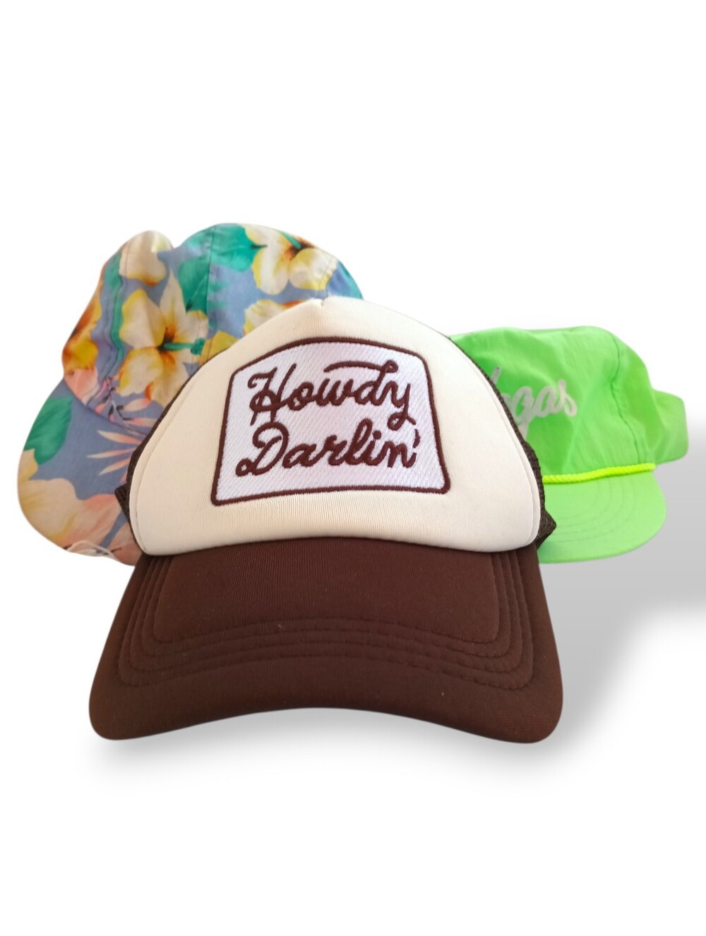 Cute Hat Bundle Howdy Darlin' Trucker Tropical Road Biker Las Vegas Ball Cap